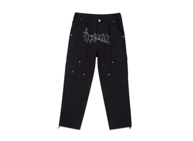 Unknown London Signature Rhinestone Logo Cargo Pants "Black"