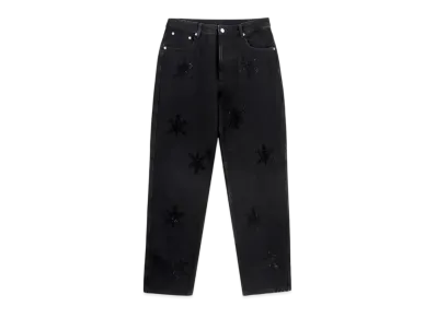 Unknown London Rhinestone Dagger Denim "Black"