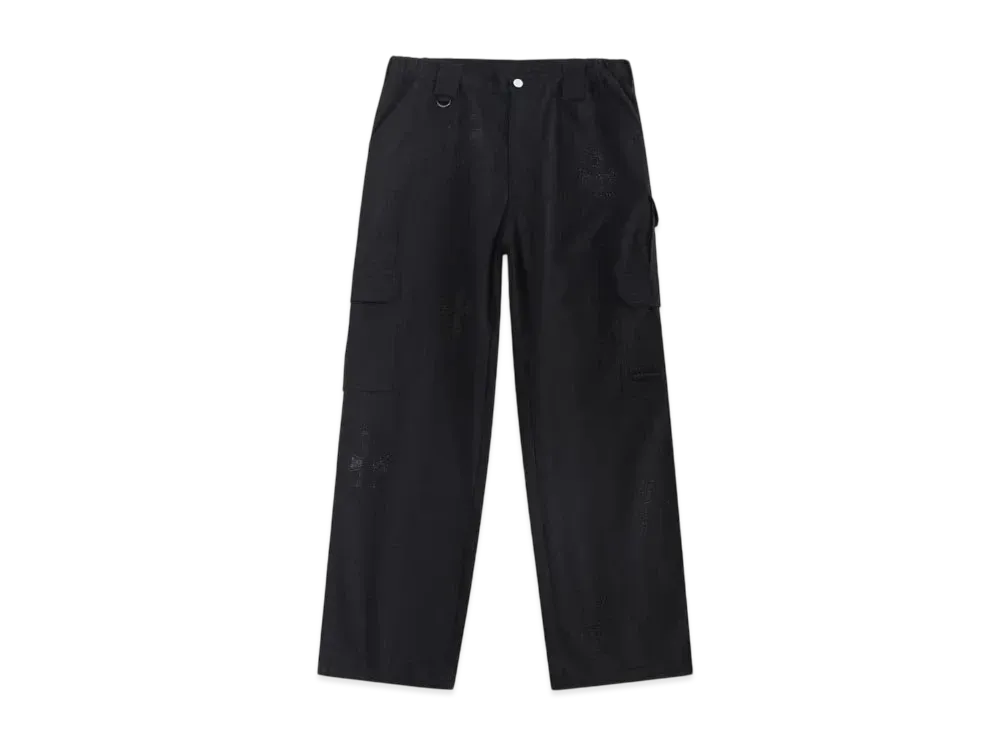 Unknown London Crosses Rhinestone Ripstop Cargo "Black"