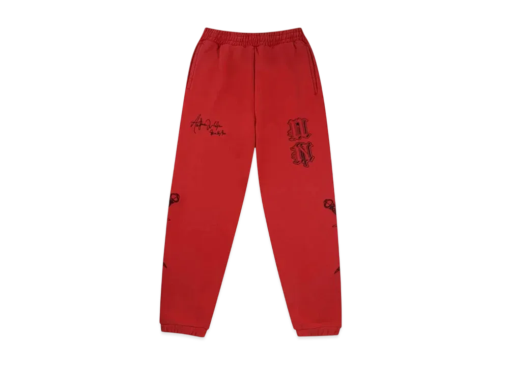 Unknown London Cracked Dagger Jogger "Red"