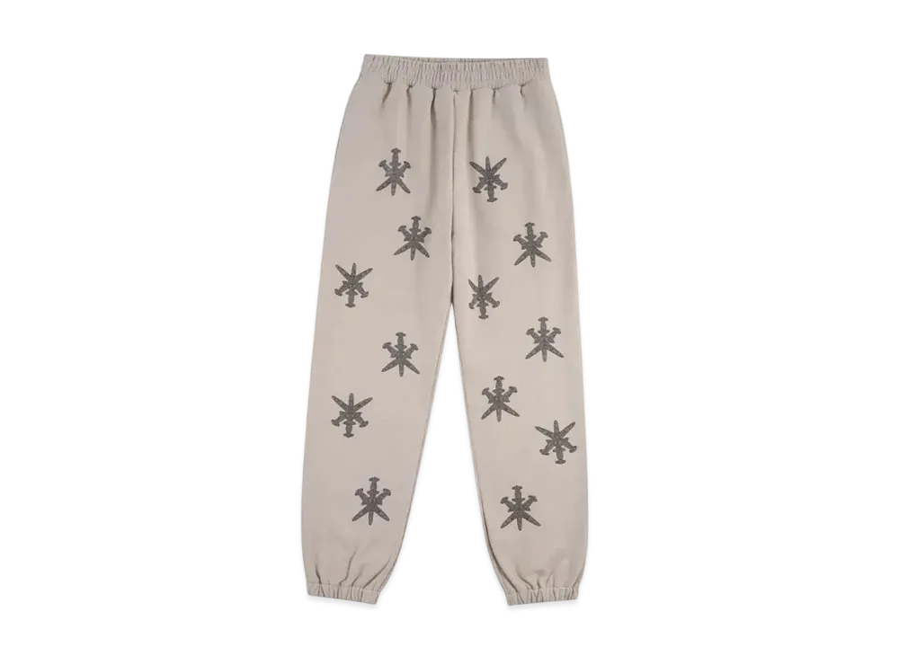 Unknown London Dagger Rhinestone Jogger "Beige"