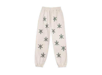 Unknown London Dagger Rhinestone Joggers "Cream"