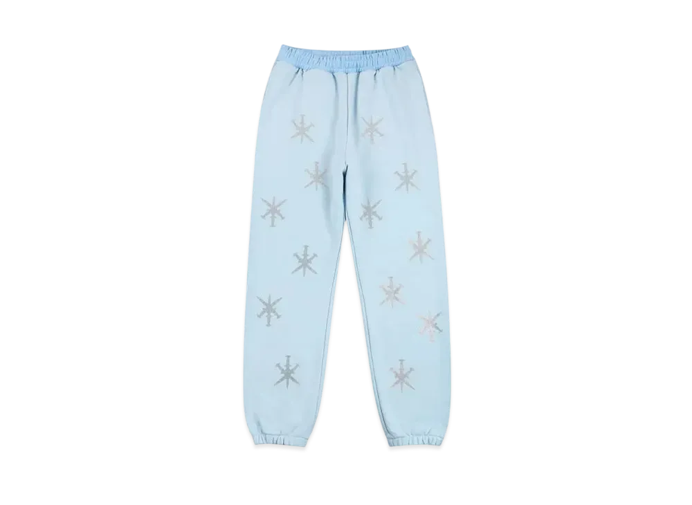 Unknown London Dagger Rhinestone Jogger "Light Blue"