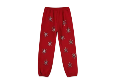 Unknown London Dagger Rhinestone Jogger "Red"