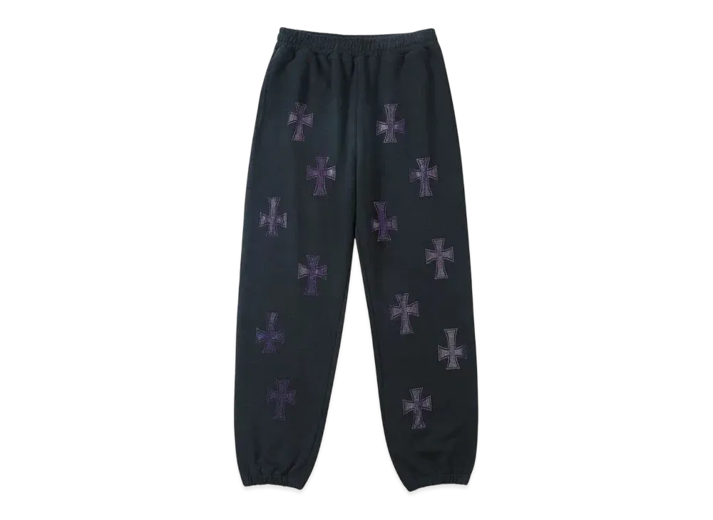 Unknown London Cross Rhinestone Jogger "Black"