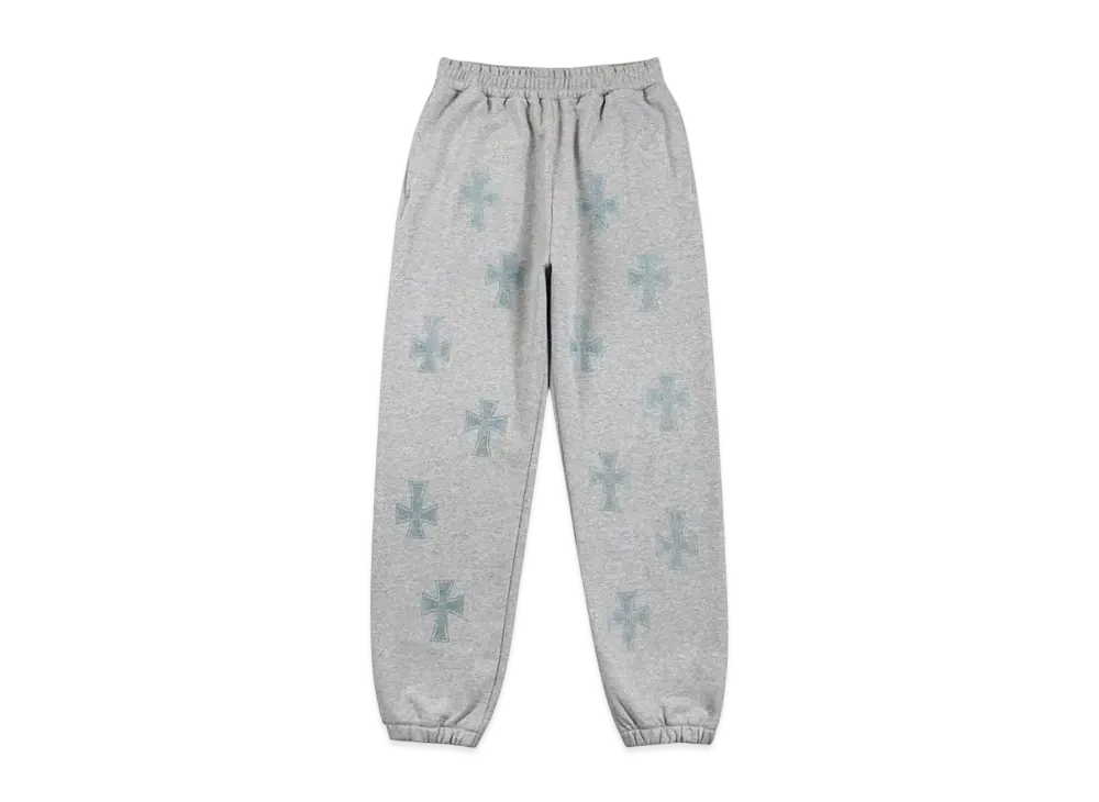 Unknown London Crosses Rhinestone Jogger "Grey"