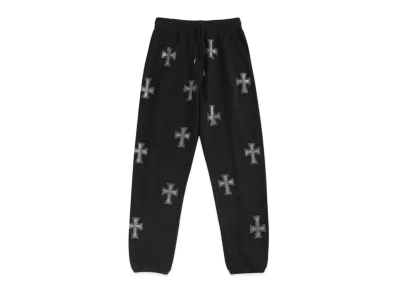 Unknown London Cross Rhinestone Jogger "Black"