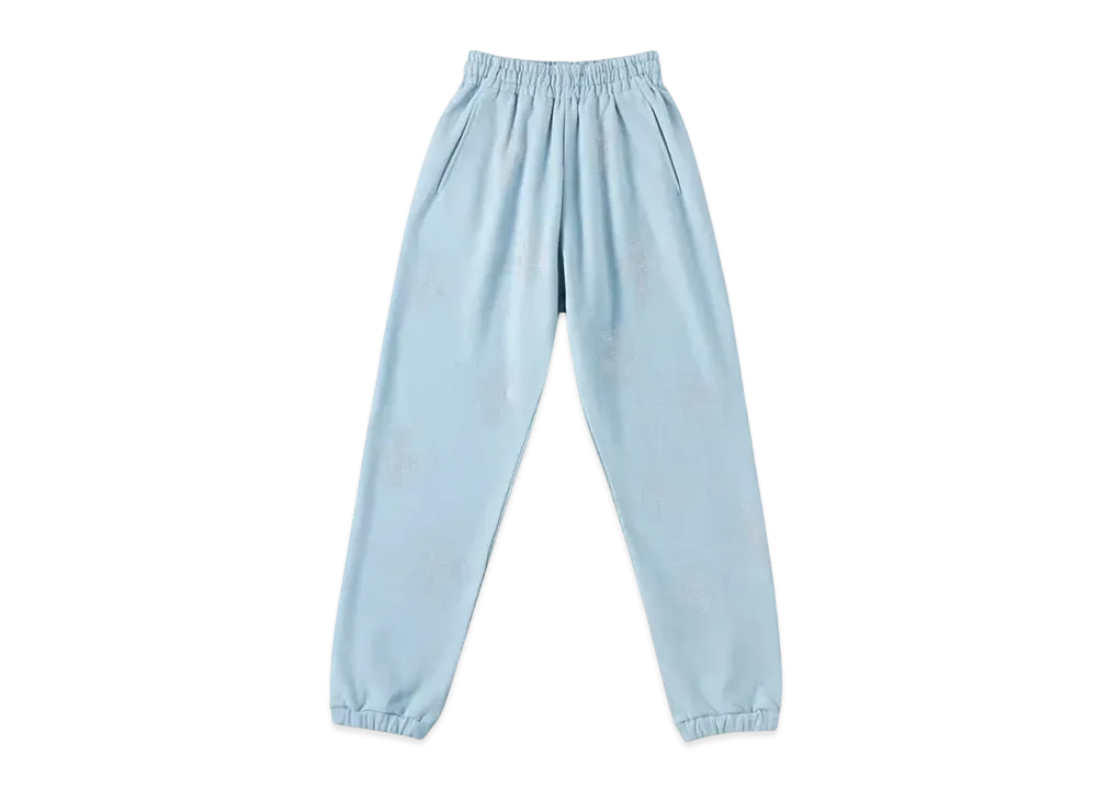 Unknown London Cross Rhinestone Jogger "Light Blue"