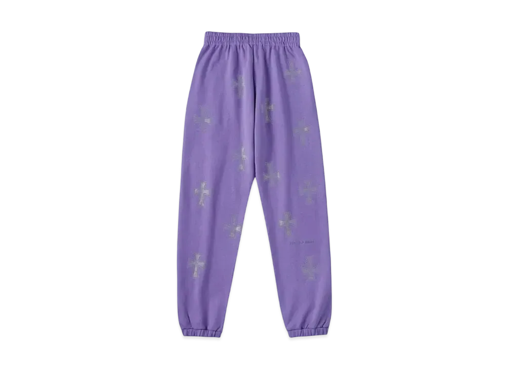 Unknown London Cross Rhinestone Jogger "Purple"