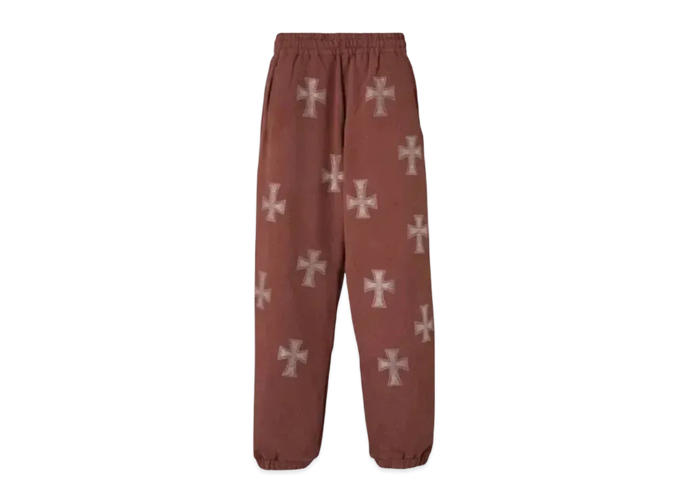 Unknown London Cross Rhinestone Jogger "Brown"
