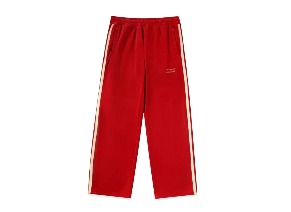 Unknown London Velour Track Pants "Red"