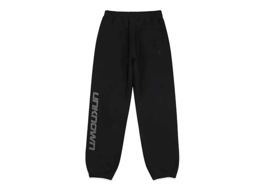 Unknown London Signature Rhinestone Jogger "Black"