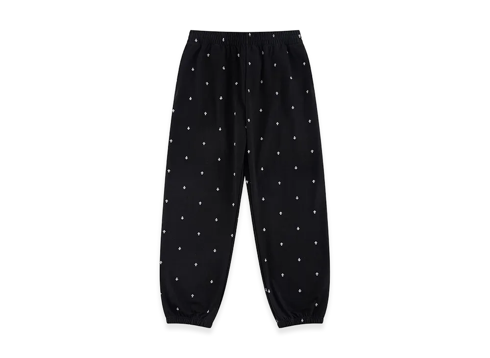 Unknown London Tiny Cross Glitter Sweat Pants "Black"
