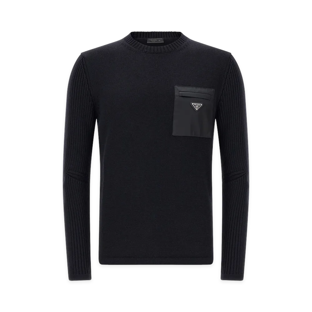PRADA Re-Nylon Pocket Sweater "Blue"