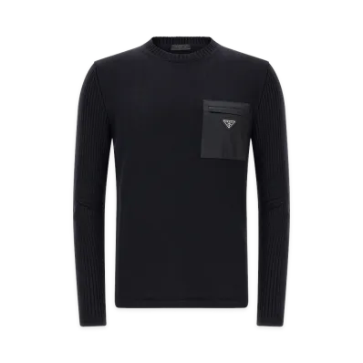 PRADA Re-Nylon Pocket Sweater "Blue"