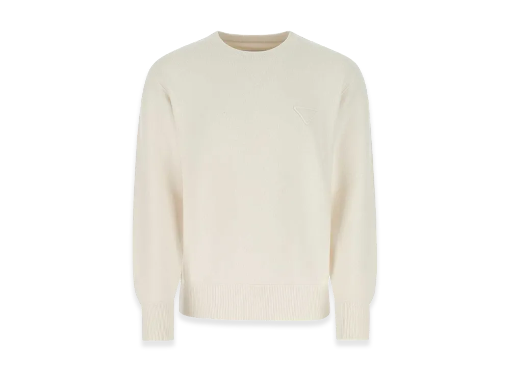 PRADA Stretch Cashmere Blend Sweater "White"