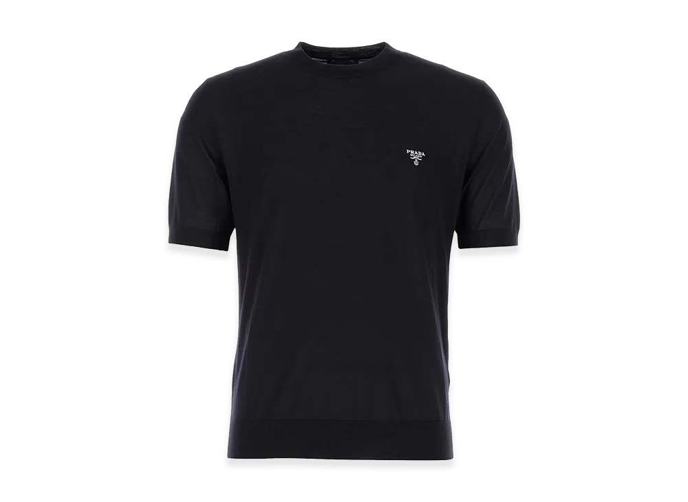 PRADA Wool T-Shirt "Blue"