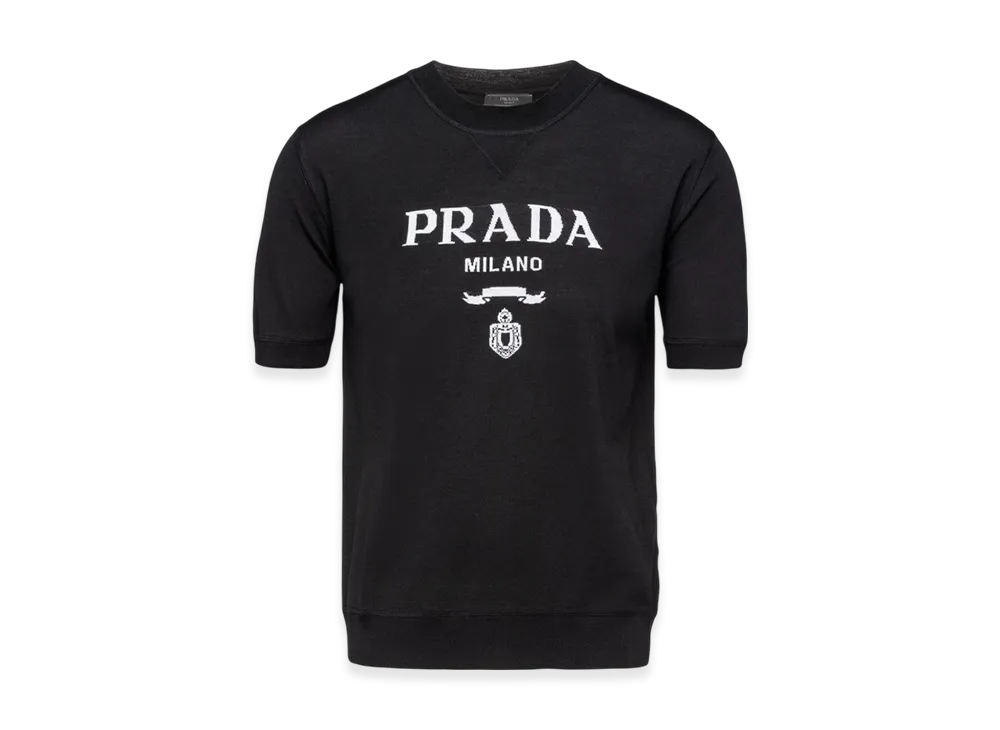PRADA Superfine Wool Crewneck Sweater "Black"