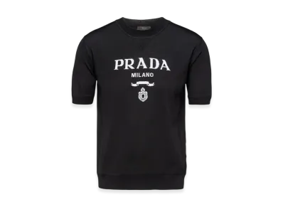 PRADA Superfine Wool Crewneck Sweater "Black"