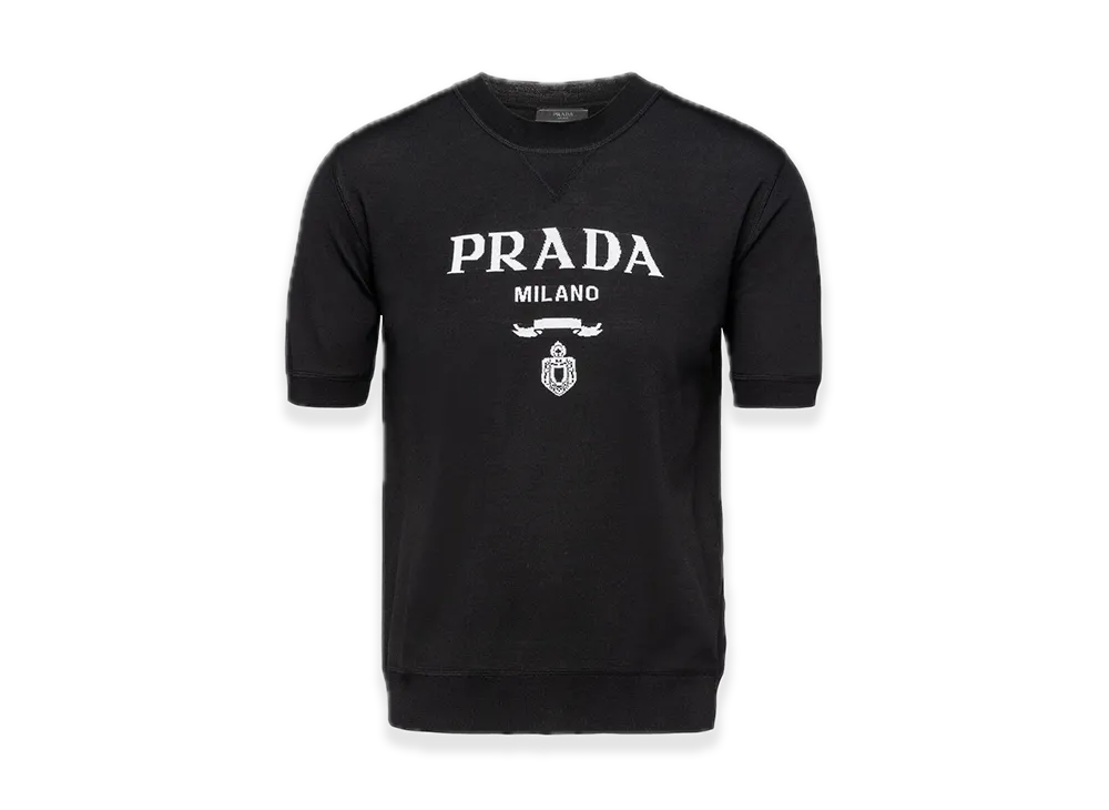 PRADA Superfine Wool Crewneck Sweater "Black"