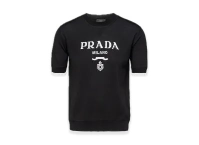 PRADA Superfine Wool Crewneck Sweater "Black"