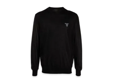 PRADA Silk Crewneck Sweater "Black"