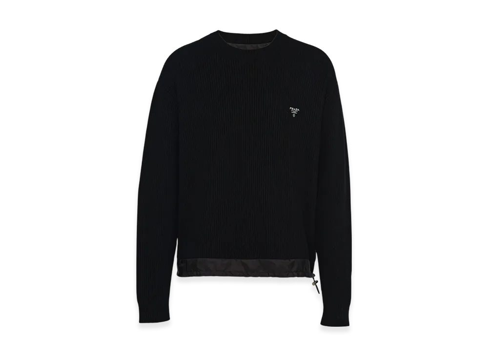 PRADA Cashmere Crewneck Sweater "Black"