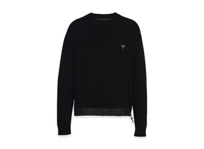 PRADA Cashmere Crewneck Sweater "Black"