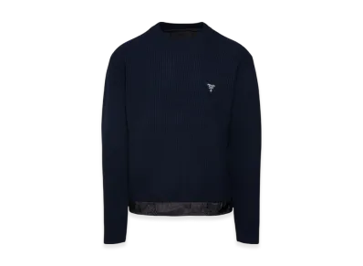 PRADA Cashmere Crewneck Sweater "Navy"