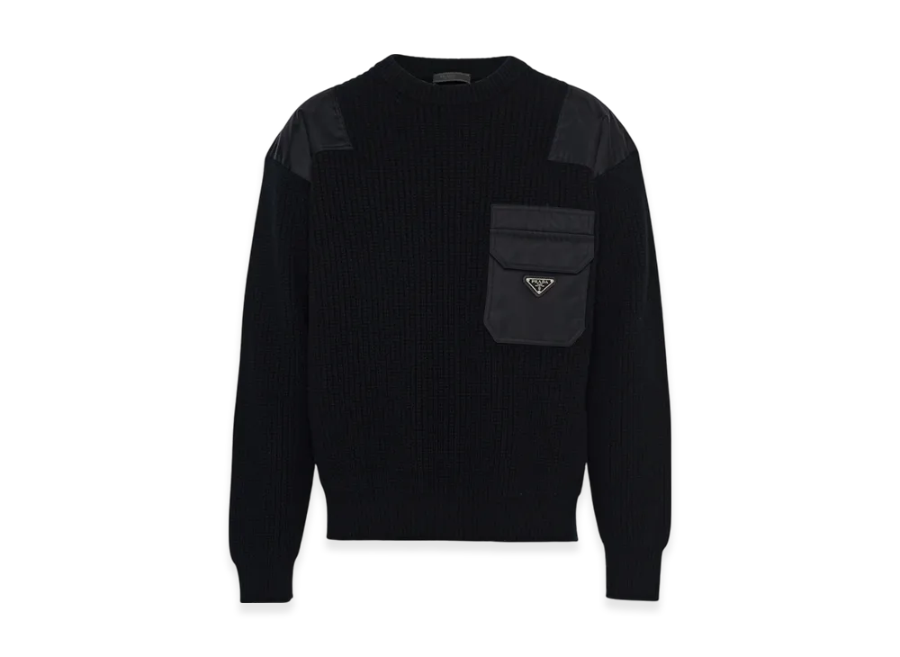 PRADA Wool and Re-Nylon Sweater "Black"