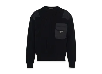 PRADA Wool and Re-Nylon Sweater "Black"