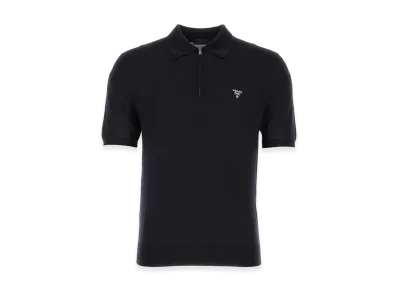 PRADA Wool Polo Shirt "Blue"
