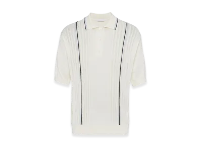 PRADA Silk Cotton Polo Shirt "White"