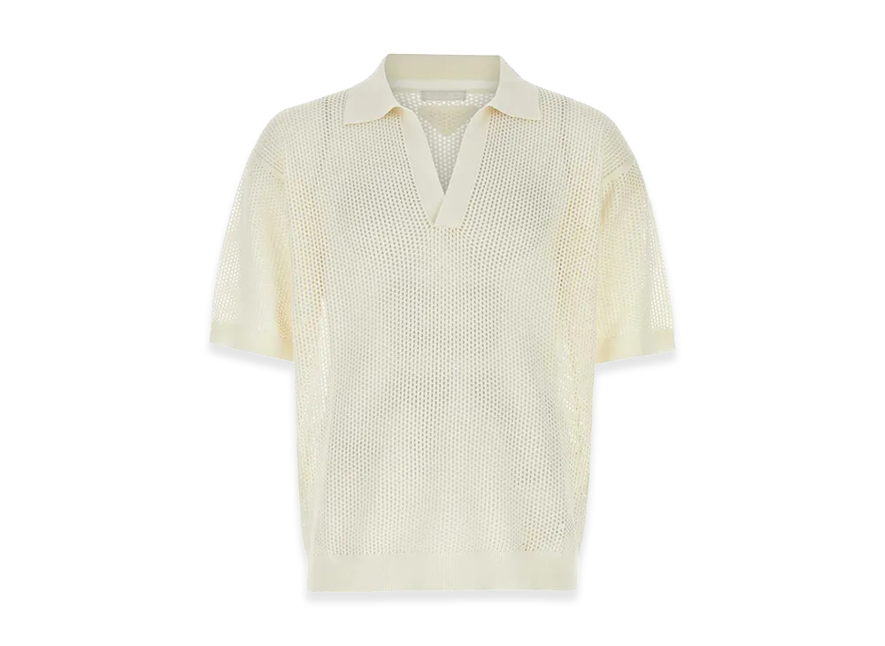 PRADA Silk Blend Polo Shirt "White"