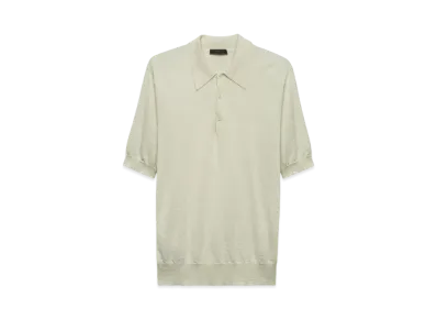 PRADA Men's Cashmere Polo Shirt "Green"