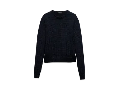 PRADA Men's Wool Crew-Neck Sweater "Navy"