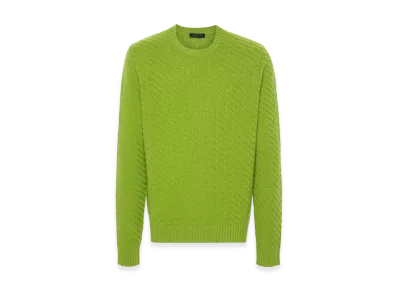 PRADA Ribbed-Knit Jumper "Green"