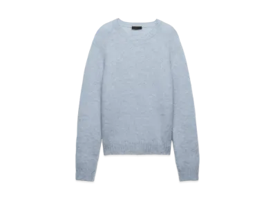 PRADA Men's Shetland Wool Crew-Neck Sweater "Sky Blue"