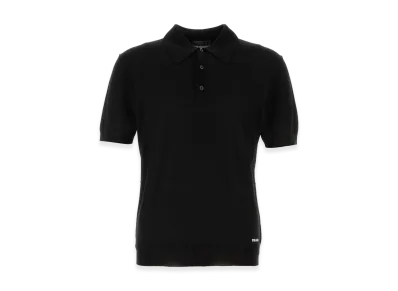 PRADA Silk Polo Shirt "Black"