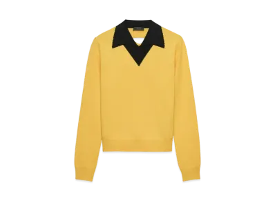 PRADA Men's Wool Polo Shirt "Yellow/Black"