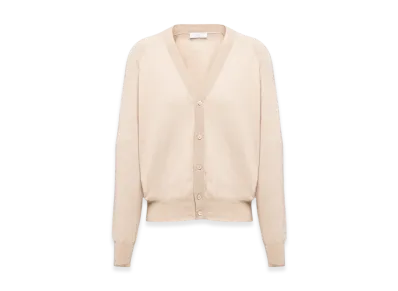 PRADA Worsted-Wool Cardigan "Albino White"