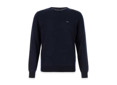 PRADA Superfine Wool Crewneck Sweater "Dark Blue"