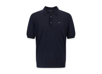 PRADA Wool Polo Shirt "Blue"