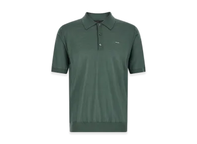 PRADA Superfine Wool Polo Shirt "Green"