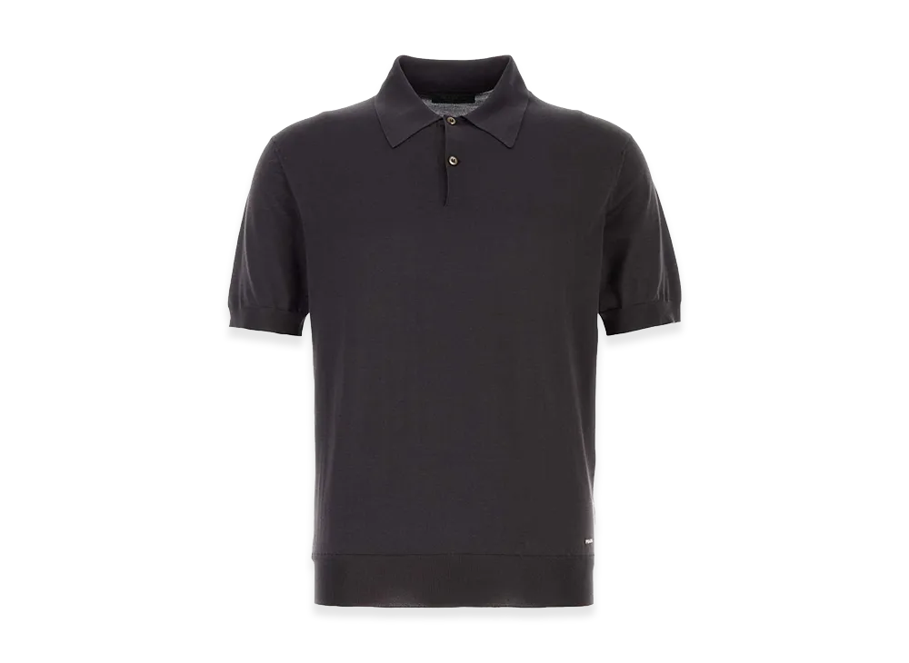 PRADA Silk Polo Shirt "Brown"