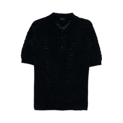 PRADA Cotton Linen Polo Neck "Light Beige"