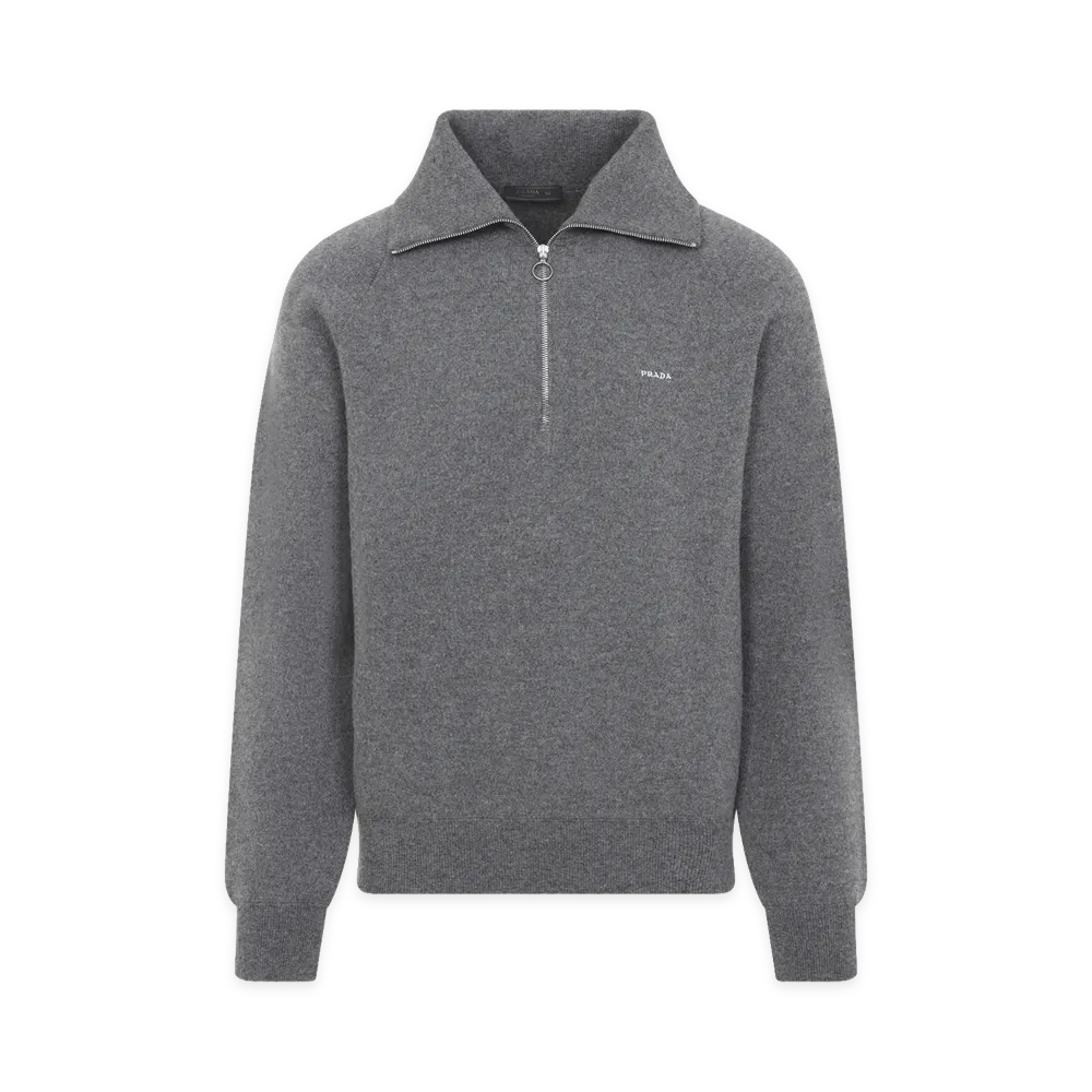 PRADA Ardesia Knit Polo "Gray"