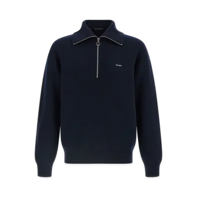 PRADA Half-Zip Sweater "Blue"