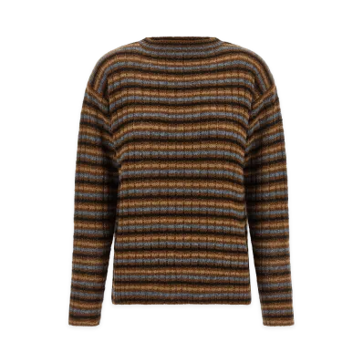 PRADA Striped Sweater "Brown"