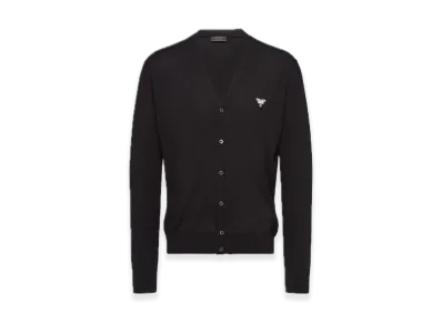 PRADA Superfine Wool Cardigan "Black"